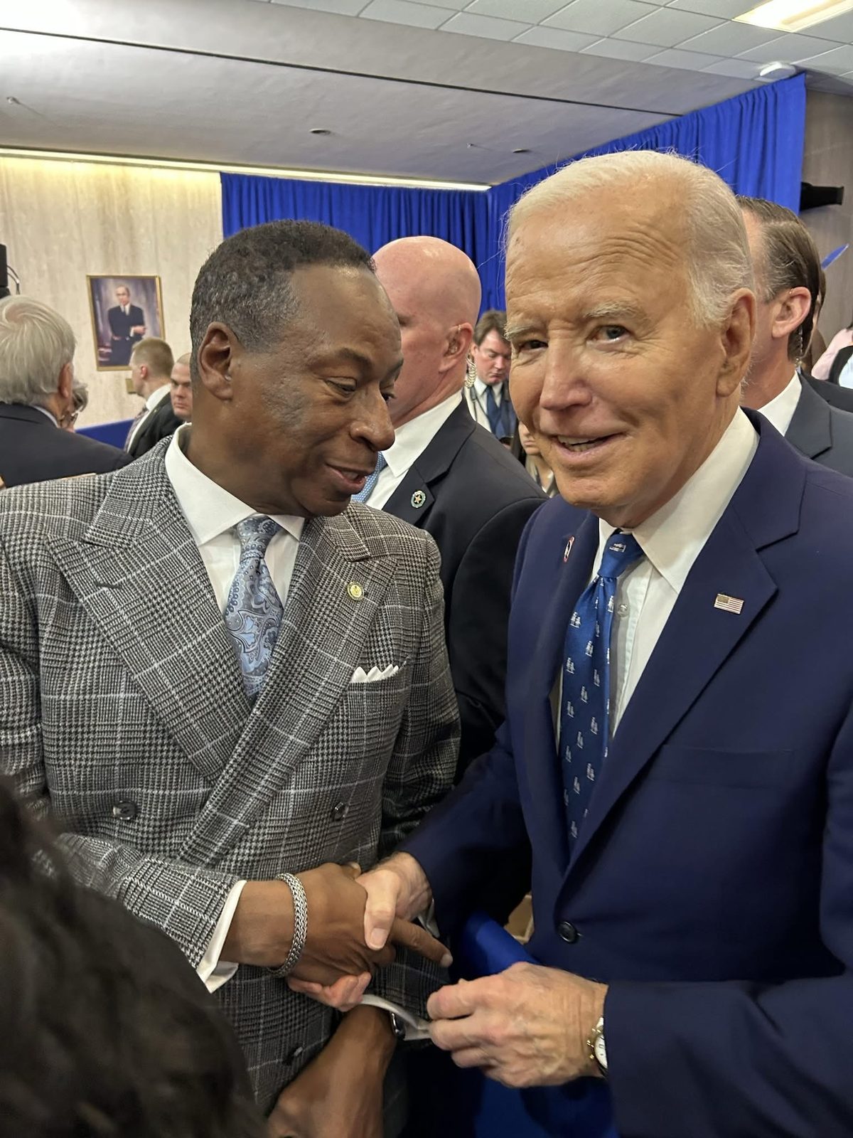 Larry D. Turner with President Biden at the White House