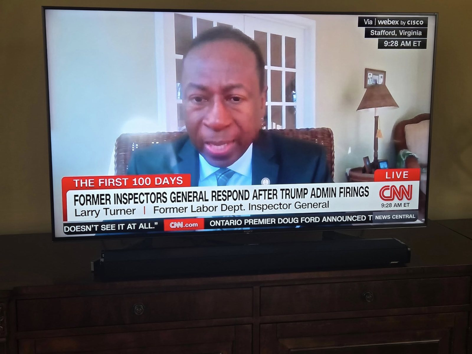 Larry D. Turner on CNN discussing the firing of Inspectors General