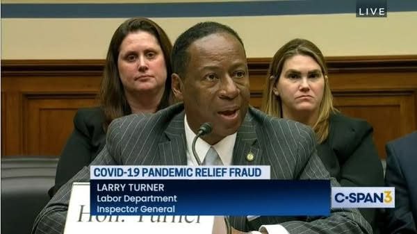 Larry D. Turner testifying on COVID-19 pandemic relief fraud, broadcast on C-SPAN3