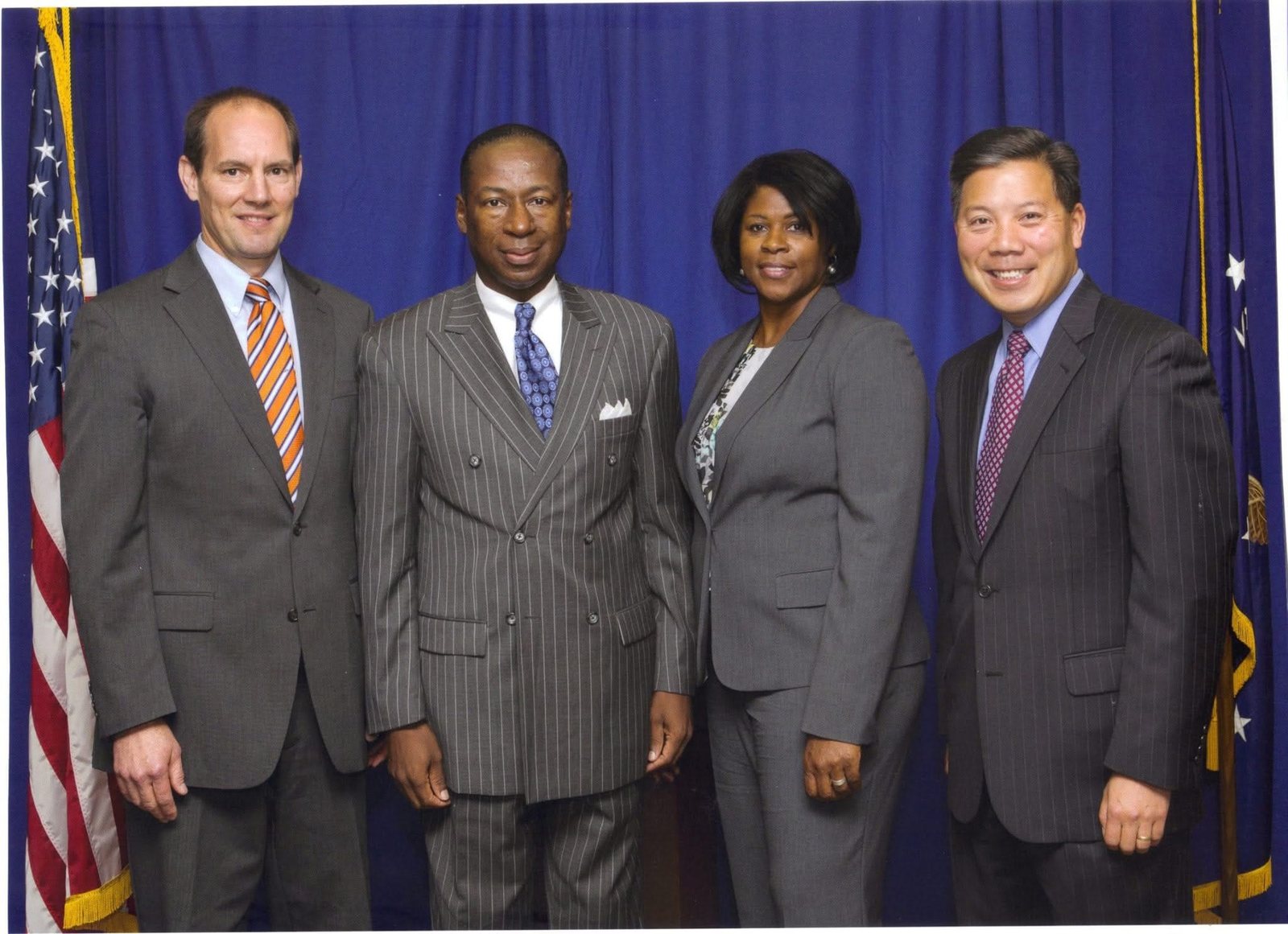 Larry D. Turner sworn in as Deputy Inspector General with IG Scott Dahl, his wife Lottie, and Deputy Secretary Chris Lu